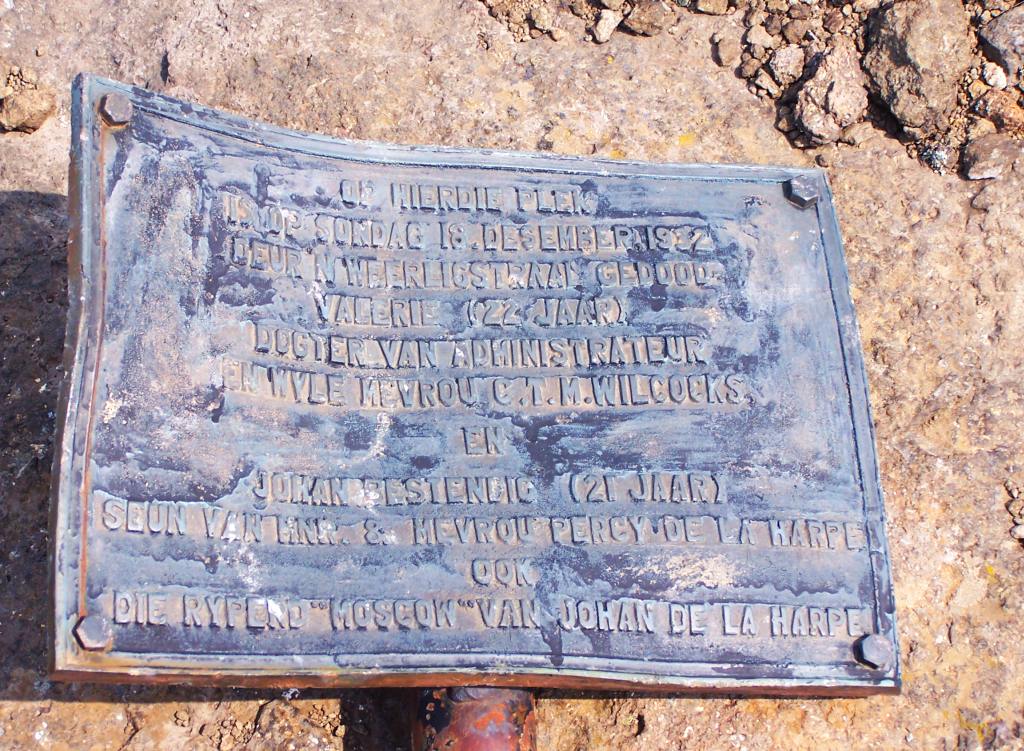 Clarens Harper Wilcocks plaque